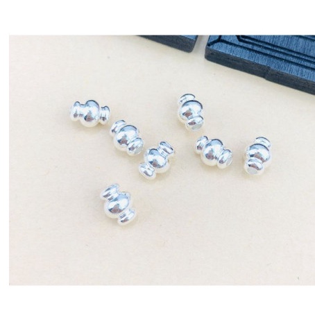 set 2 hạt trang trí dùng xỏ vòng chất liệu đồng 6x8mm