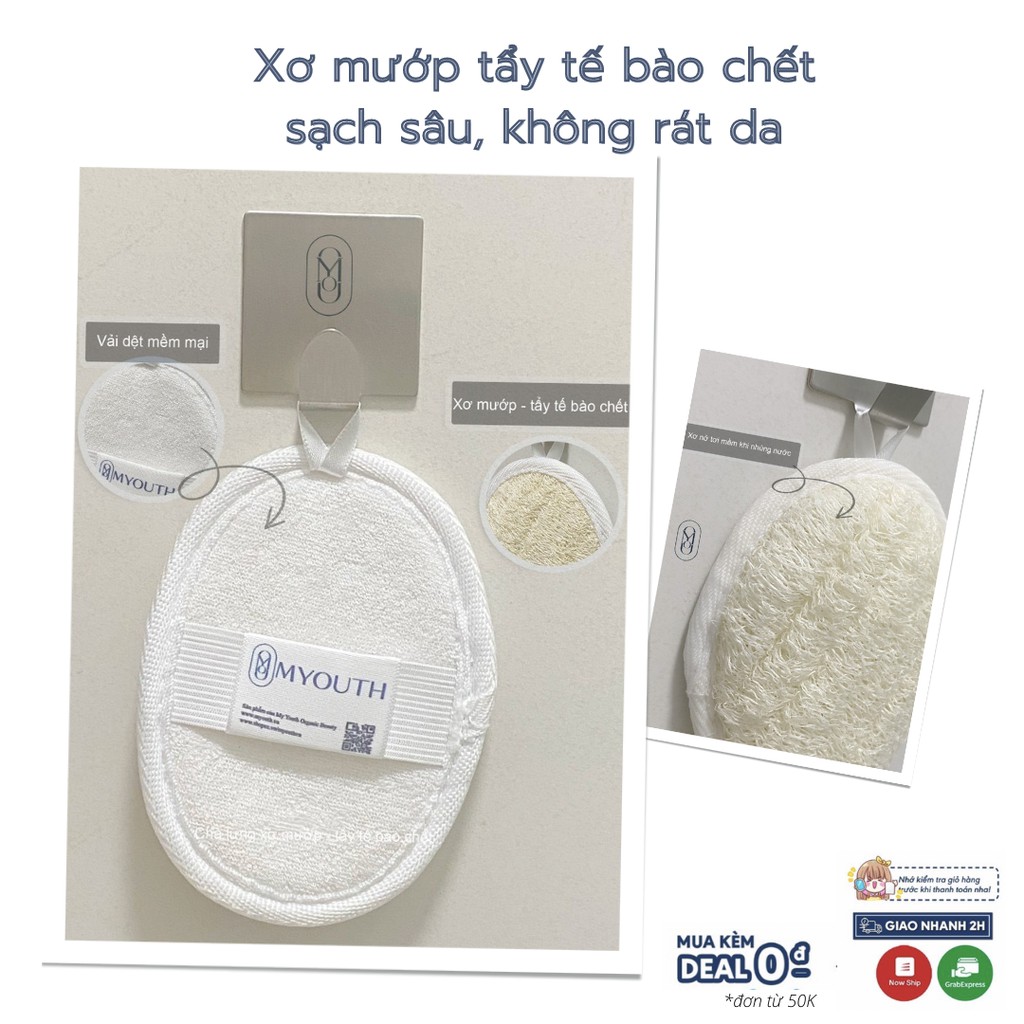 Miếng xơ mướp tẩy tế bào chết