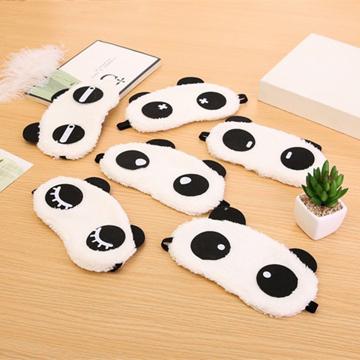 Bịt mắt che mắt ngủ cute hình gấu trúc panda – Che mắt bằng bông hình gấu trúc dễ thương chống lạnh mùa đông