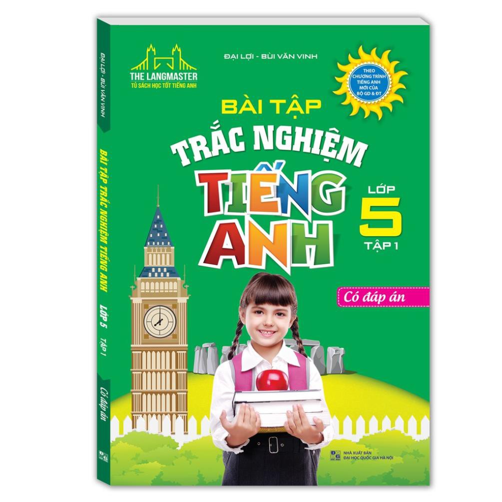 Sách - Bài tập trắc nghiệm tiếng Anh lớp 5 (trọn bộ 2 tập)