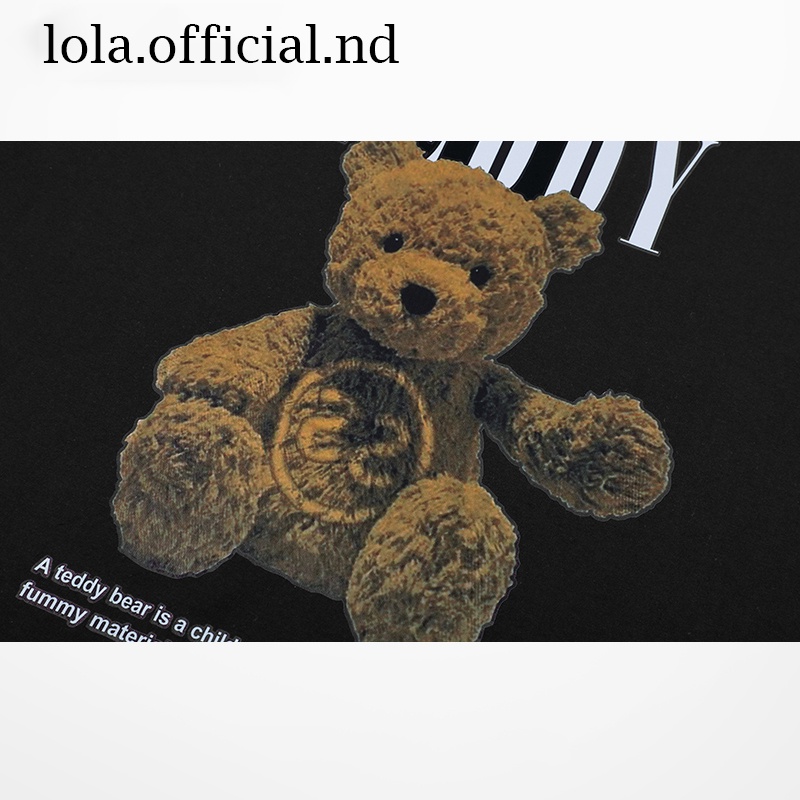 Áo Thun Tay Lỡ GẤU Nam/Nữ TEDDY form rộng unisex chất cotton co dãn mát