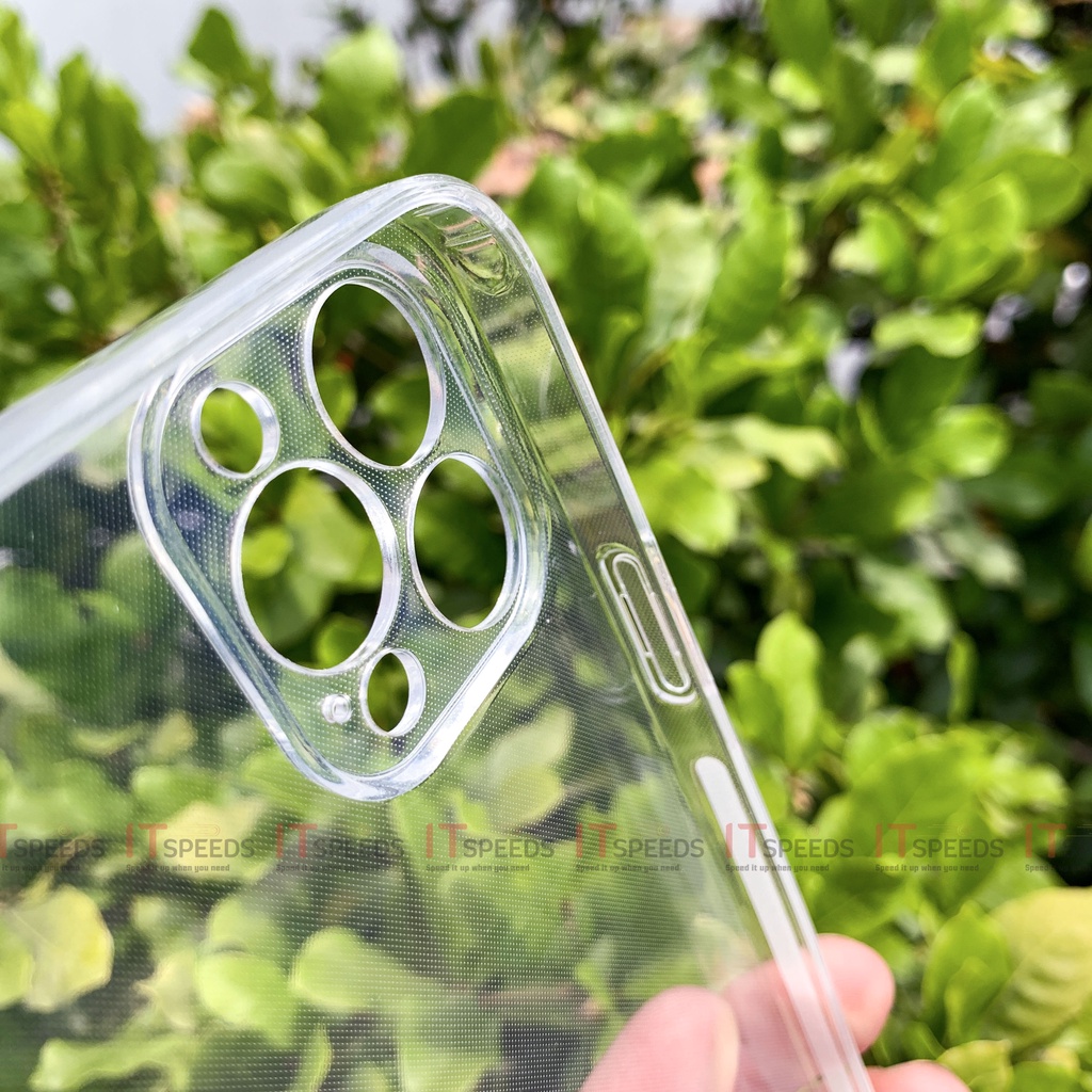 Ốp Lưng Trong Suốt Cho Các Dòng Điện Thoại IP, Ốp Dẻo Silicon Chống Sốc, Có Gờ Bảo Vệ Viền Cạnh Camera, Chính Hãng KST