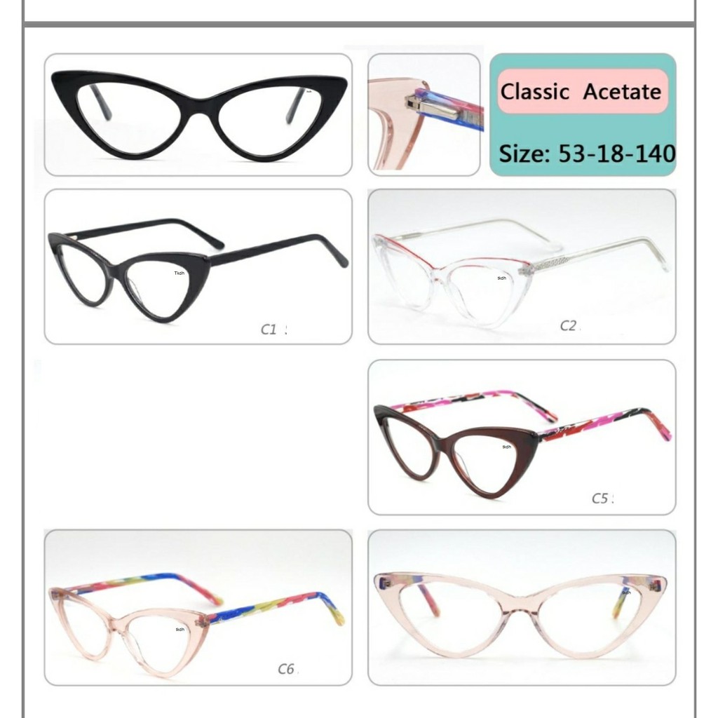 Gọng nhựa acetate mắt mèo