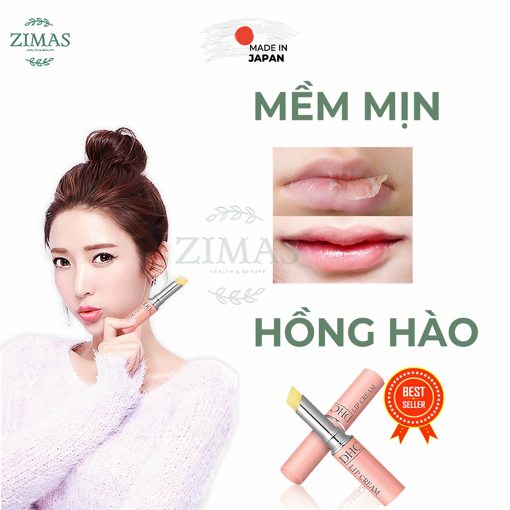 Son dưỡng môi không màu DHC Lip Cream Nhật Bản son dưỡng hồng ẩm mềm mịn giảm thâm khô môi bổ sung vitamin E dầu olive