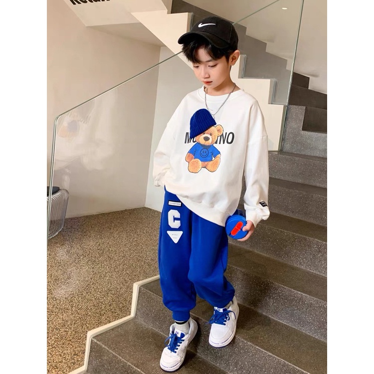 Bộ quần áo thu đông bé trai &quot;MOHINO&quot; 14-48kg. Bộ quần áo dài tay cho bé 4-15 tuổi. Vải da cá dày dặn. G49