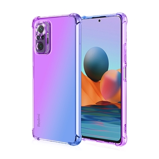Redmi Note 10 Pro Max 10S Note10 4G 12 Note 11 Pro 11S Gradient Trong Suốt Cầu Vồng Nhiều Màu Sắc Ốp Điện Thoại TPU Mềm Trong Suốt Chống Va Đập