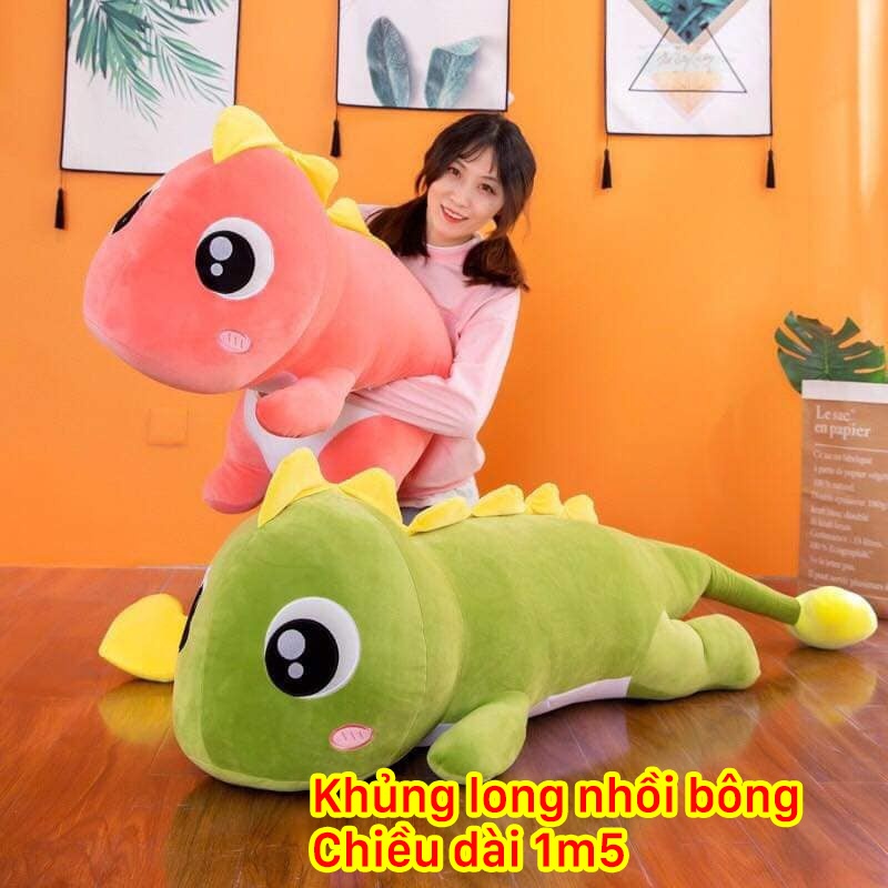 Gấu Bông Khủng Long Siêu Khổng Lồ (1m3 - 1m5 - 1m8) siêu cute Hàng Việt Nam chất lượng cao