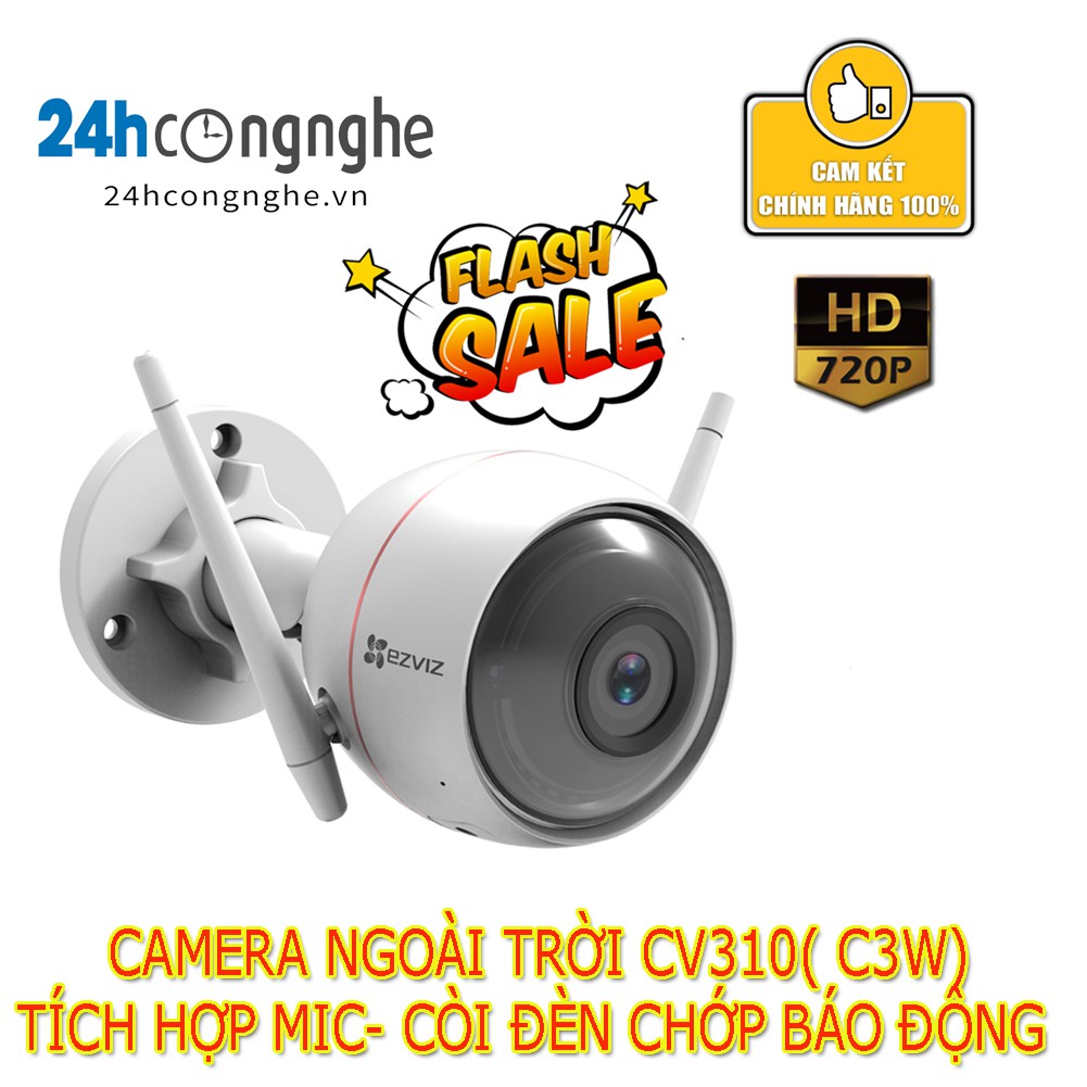 Camera WiFi Ngoài Trời CV310 720P - Tích Hợp Còi- Đèn Chớp Báo Động - Hàng Chính Hãng