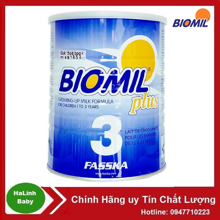 Sữa Bột Biomil Đủ Số 1, 2, 3 hộp 800g ( Date mới nhất )