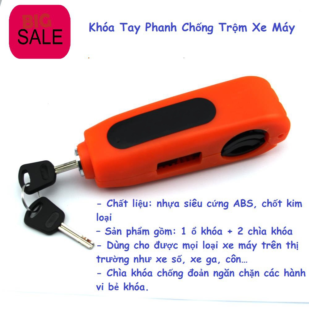 Khóa Tay Phanh, Tay Ga Xe Máy Chống Trộm Tiện Dụng, Sale Giá Rẻ