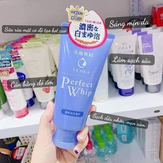 Sữa Rửa Mặt Perfect Whip Senka màu xanh