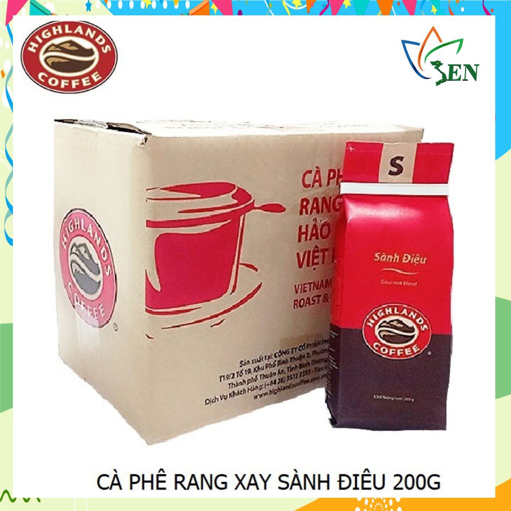 [SenXanh CAFE] Thùng 12 gói Cà phê rang xay Sành điệu Highlands Coffee 200g