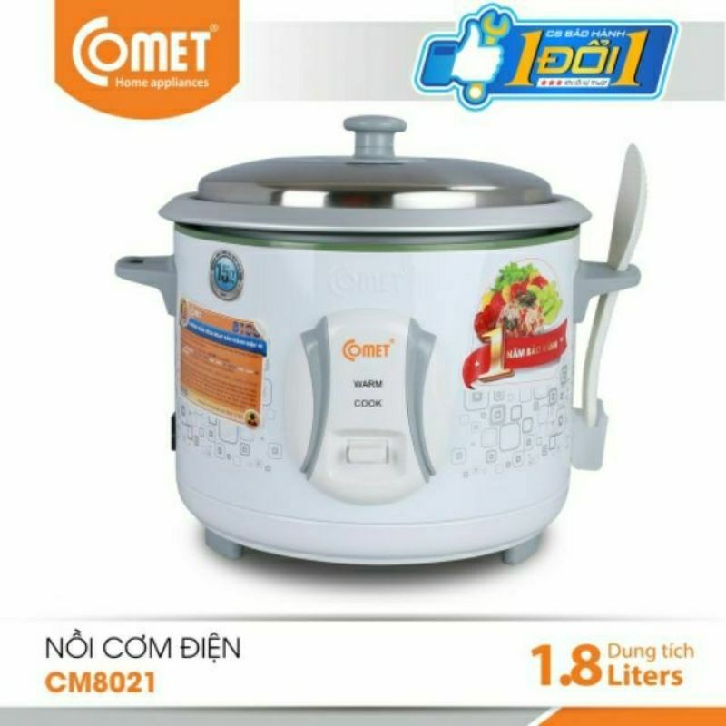 Nồi cơm điện 1.8 lít Comet CM8021