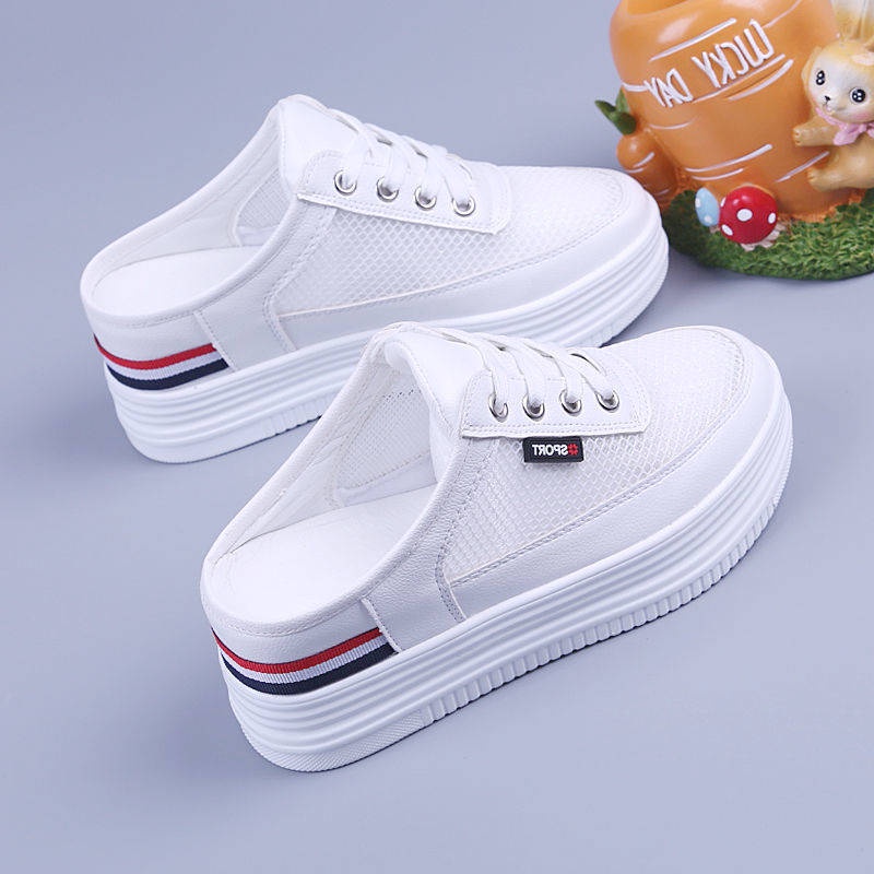 Dép đế xuồng Dép Bít Mũi Thiết Kế Mới Kiểu Lưới Thời Trang Xuân Hè Cho Nữ