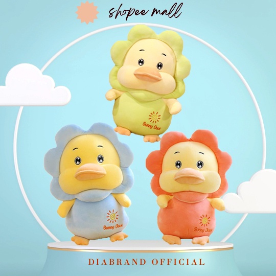 Gấu Bông Vịt Mặt Hoa 3 Màu - Diabrand
