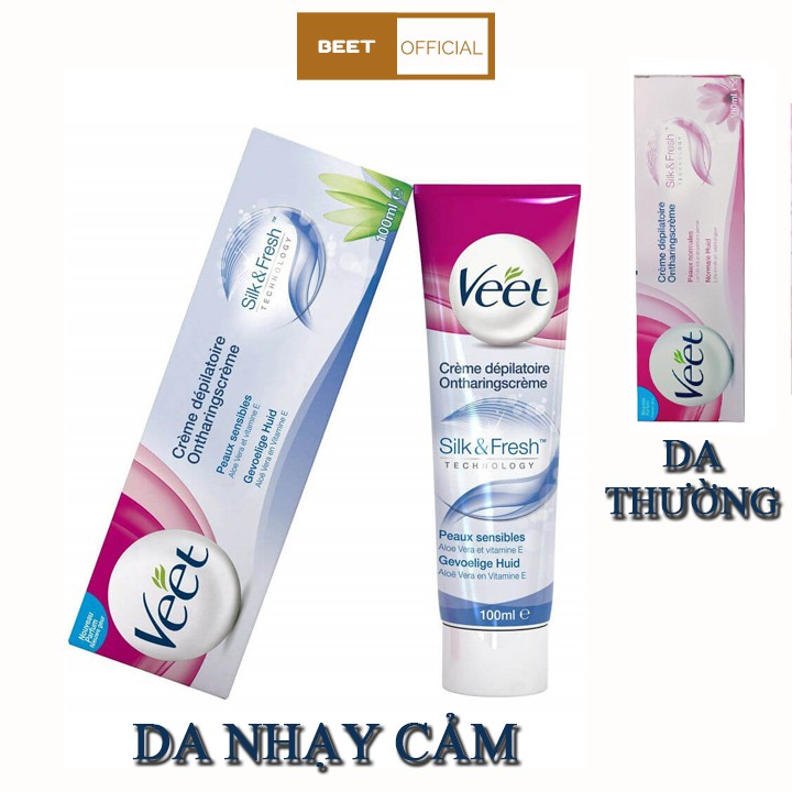 Kem tẩy lông Veet Pháp 100ml giúp tẩy lông hiệu quả và an toàn