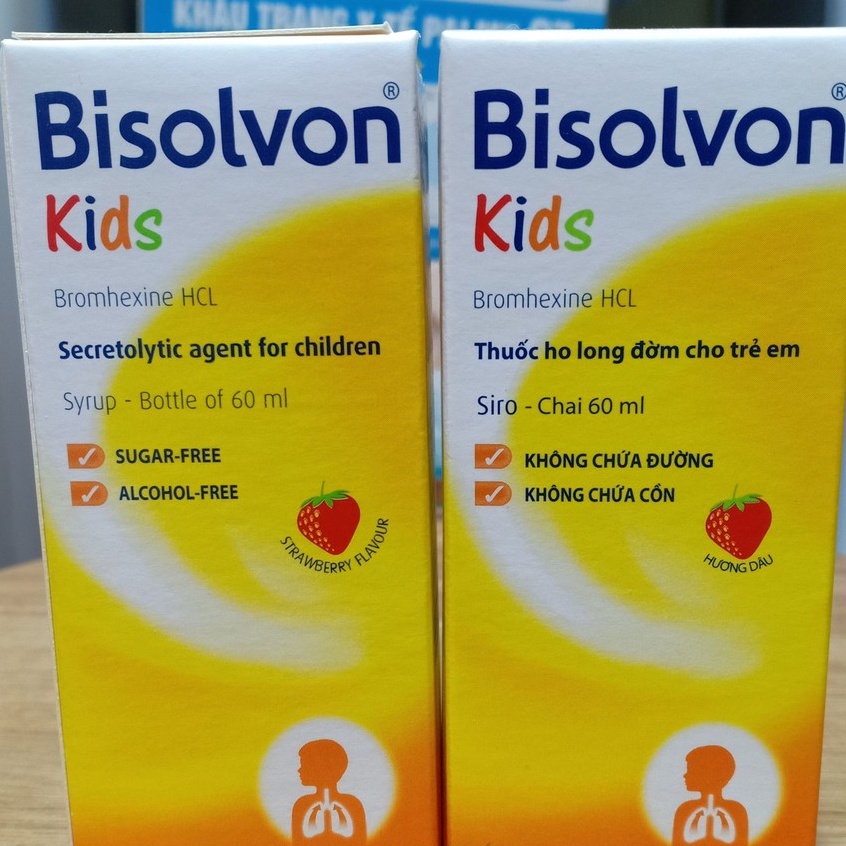 Siro BISOLVON KIDS hương dâu chai 60ml