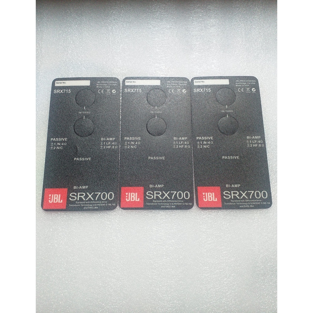 TEM DÁN TRẠM LOA MẶT SAU THÙNG LOA JBL SRX 715 -GIÁ 1 TEM