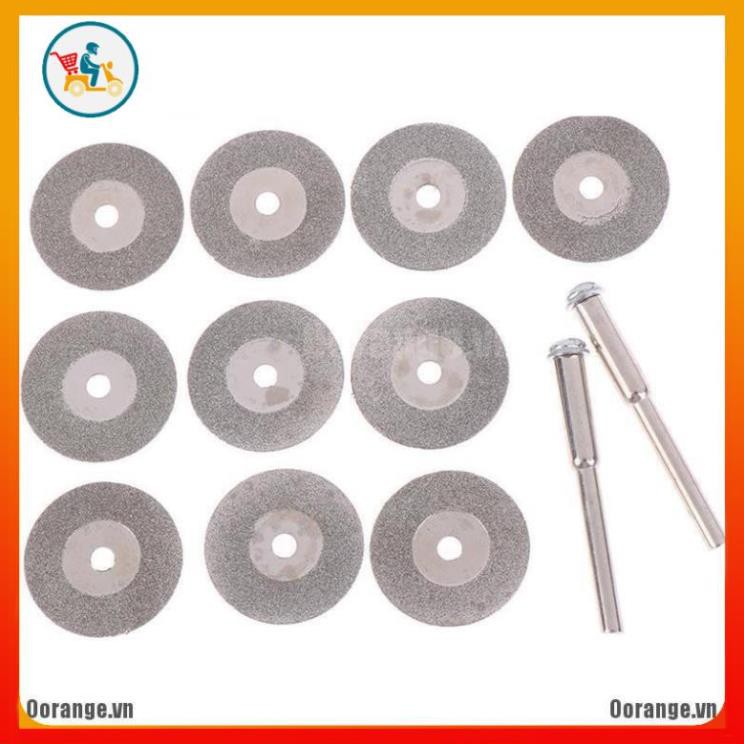 10 Đĩa Cắt lưỡi cắt lưỡi cưa Phủ Kim Cương Mini 40mm 25mm