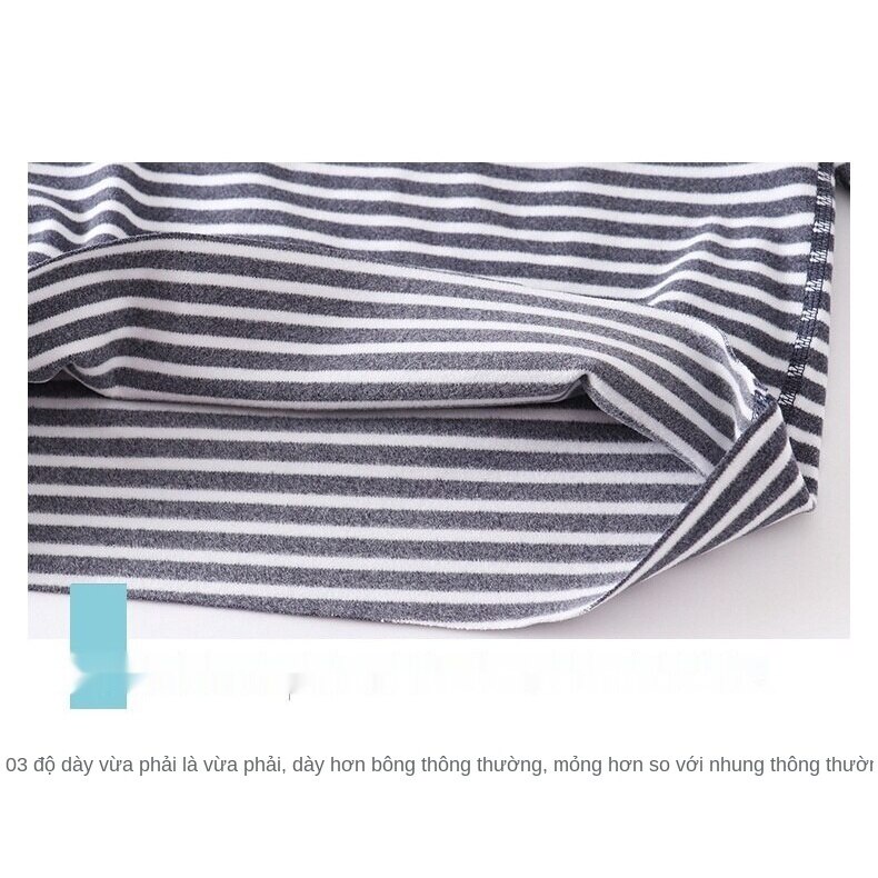 YAOEENH Áo thun tay dài thời trang kẻ sọc cổ cao thích hợp bé gái bé trai