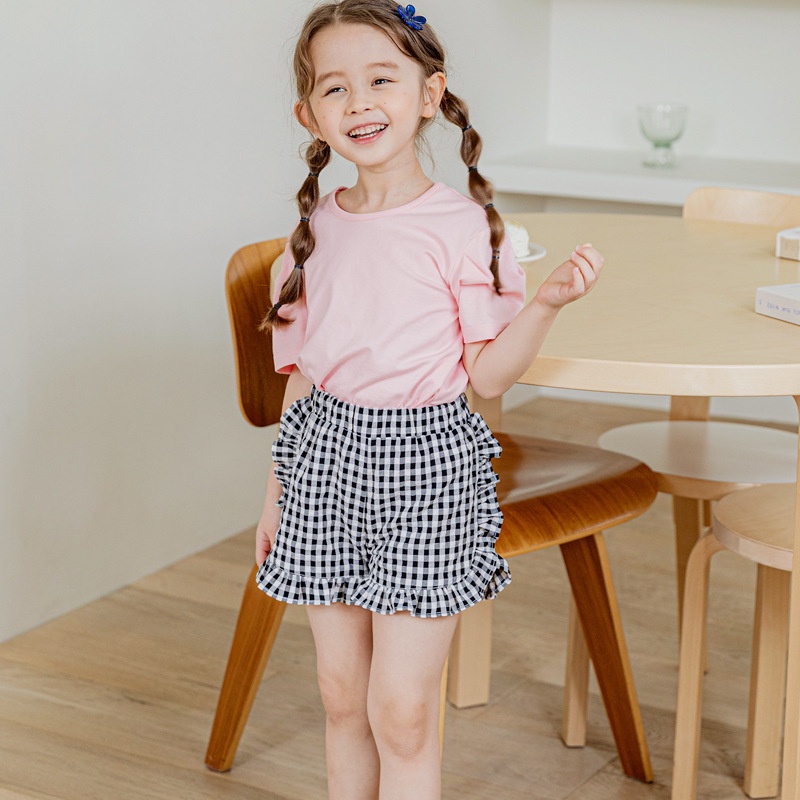 Quần short bèo Bebezoo họa tiết caro cho bé BEB2PT109