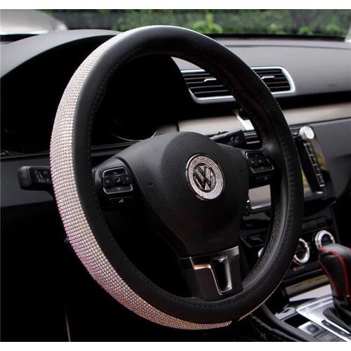 Bọc vô lăng đính đá- full đá viền vô lăng size 38cm