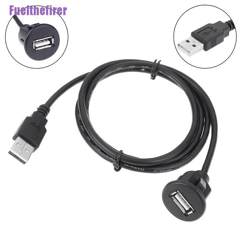 1 Dây Cáp Mở Rộng Gắn Bảng Điều Khiển Xe Hơi 1m Usb 2.0 Male Sang Female