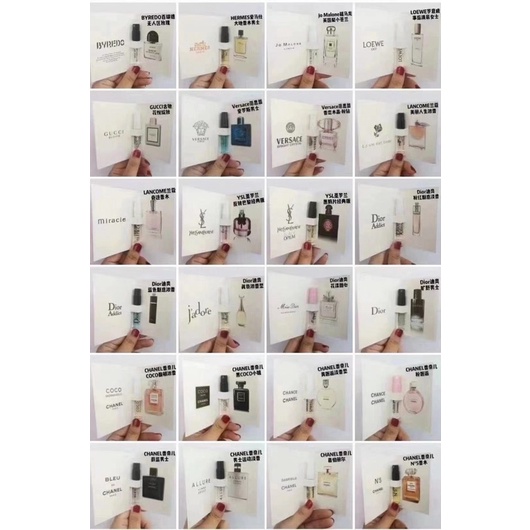 Nước hoa mini các mẫu 2ml