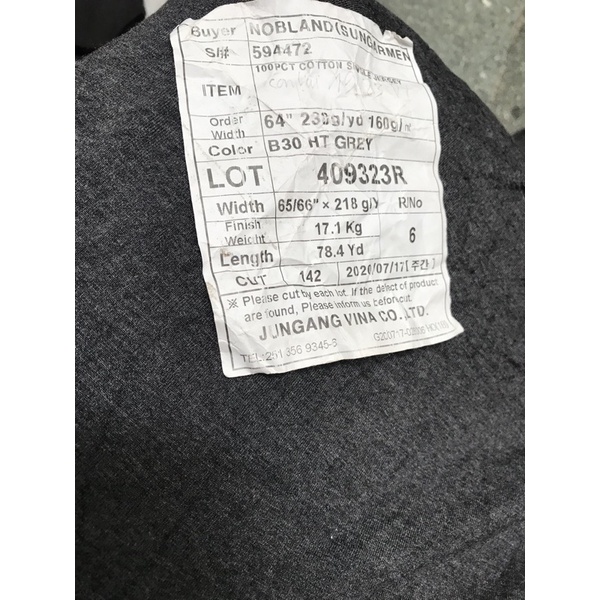 VẢI THUN 100% COTTON CO DÃN 4 CHIỀU