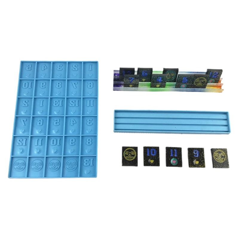 Khuôn Silicone Tạo Hình Mạt Chược Làm Đồ Thủ Công DIY