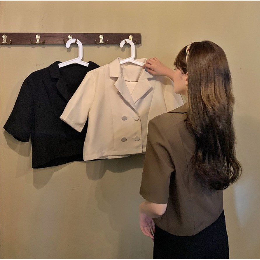 [Mã SKAMCLU7 giảm 10% tối đa 50K đơn 0Đ] Blazer Cộc Tay Dáng Ngắn Có Kèm Áo Croptop | BigBuy360 - bigbuy360.vn