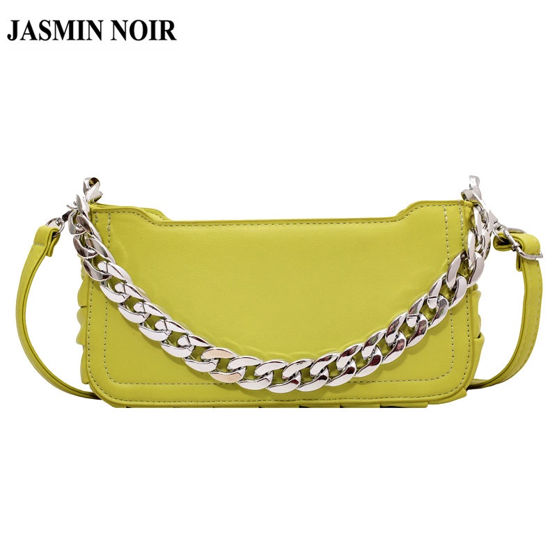 Túi Đeo JASMIN NOIR Chéo Da PU Dây Mắt Xích Thời Trang Nữ