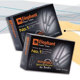 Hộp 50 chiếc ghim giấy Elephant, ghim tam giác, ghim tròn giữ giấy, chứng từ