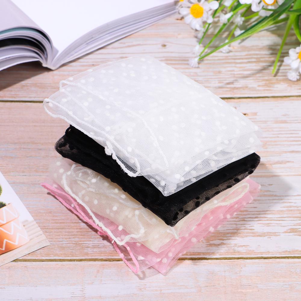 OSIER1 Vớ Vải Tuyn Siêu Mỏng Xuyên Thấu Họa Tiết Chấm Bi Cho Nữ