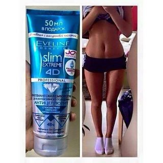 Kem làm tan mỡ bụng Eveline Slim Extreme 4D