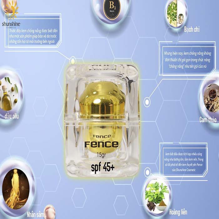 Shunshine cosmetics kem chống nắng, dưỡng da Fence | BigBuy360 - bigbuy360.vn