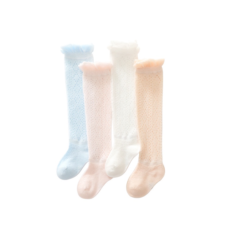 Vớ Cotton Mỏng Dài Qua Gối Chống Muỗi Dành Cho Bé Sơ Sinh Vào Mùa Hè