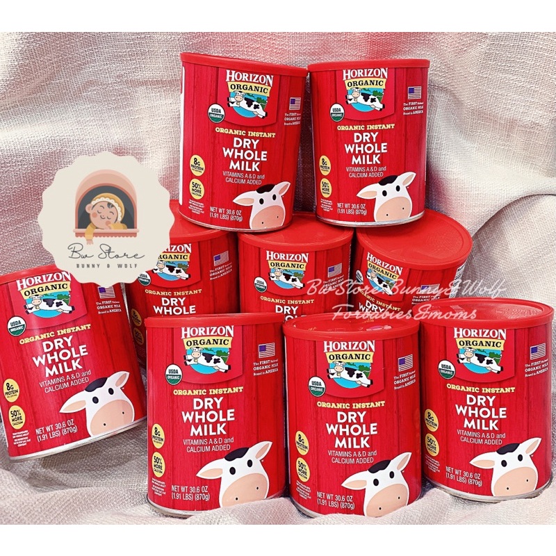 Sữa Tươi Nguyên Kem Dạng Bột Horizon Organic Whole Milk 870gr [Hàng Air - Date mới nhất]