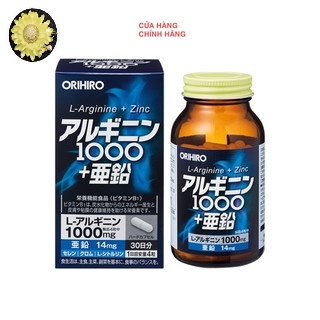 Viên uống bổ gan thận tốt cho nam giới L-Arginine và Kẽm Orihiro Nhật bản shopnhatlulu
