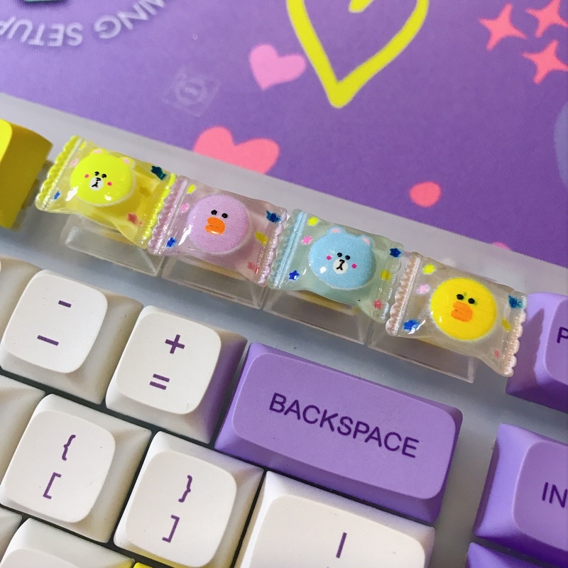 Keycap lẻ viên kẹo 🍭🍬 xuyên led ✨trang trí bàn phím cơ gaming