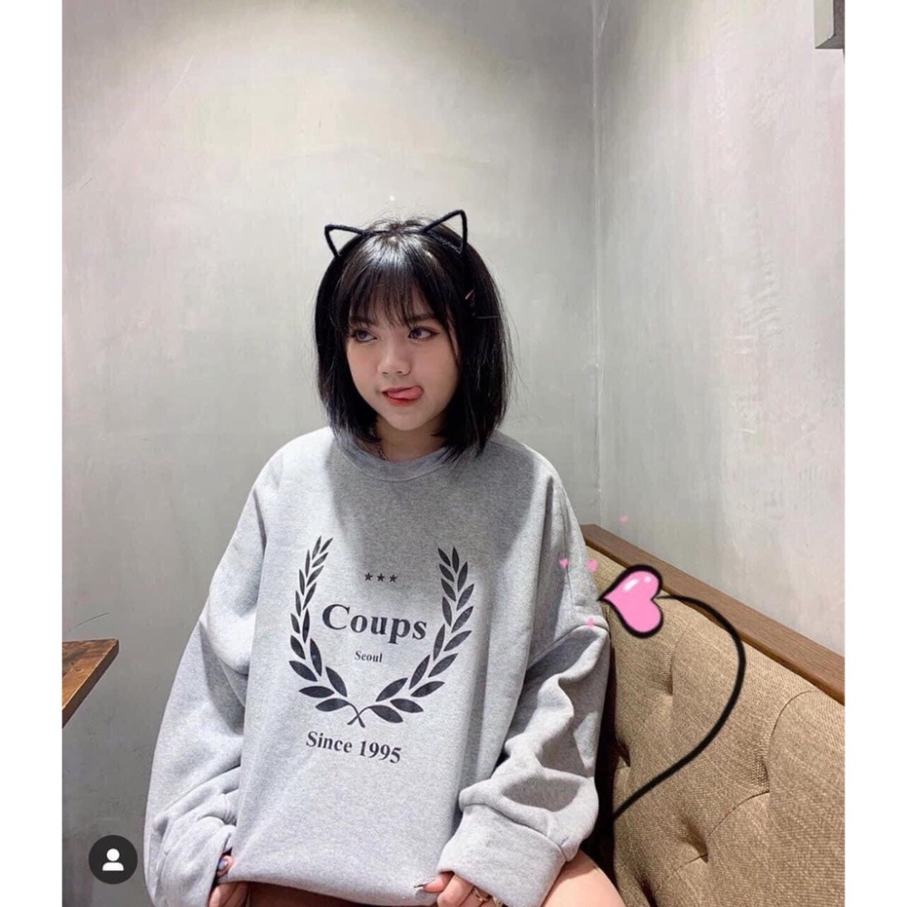 Áo Nỉ sweater hình lá 1995 ONE UNISEX Nam Nữ [FREESHIP] áo nỉ dài tay bồng,thun hoodie form rộng cá tính Ulzzang