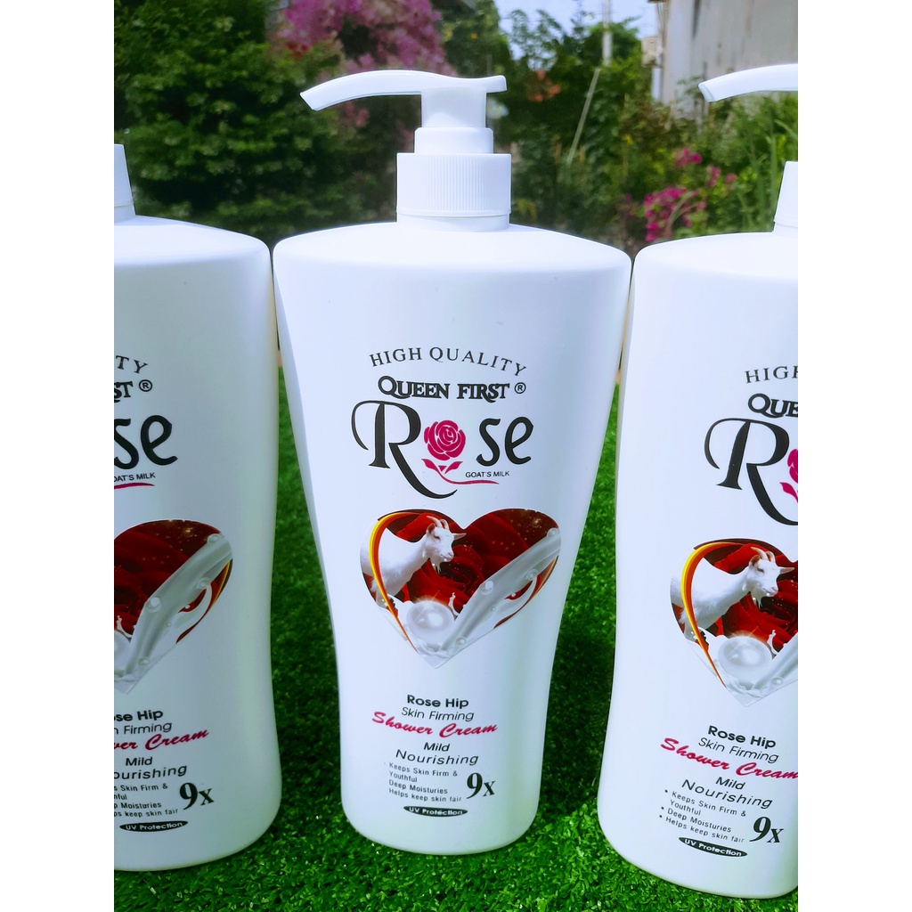 Sữa Tắm Dê Hoa Hồng ROSE 9X Dưỡng Thể 1200ml