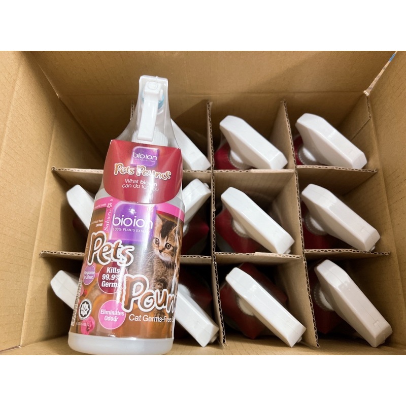 bình xịt khử mùi - khử trùng và diệt 99,9% vi khuẩn 500ml Bioion dành cho thú cưng (hamster, sóc, thỏ bọ, chó mèo)