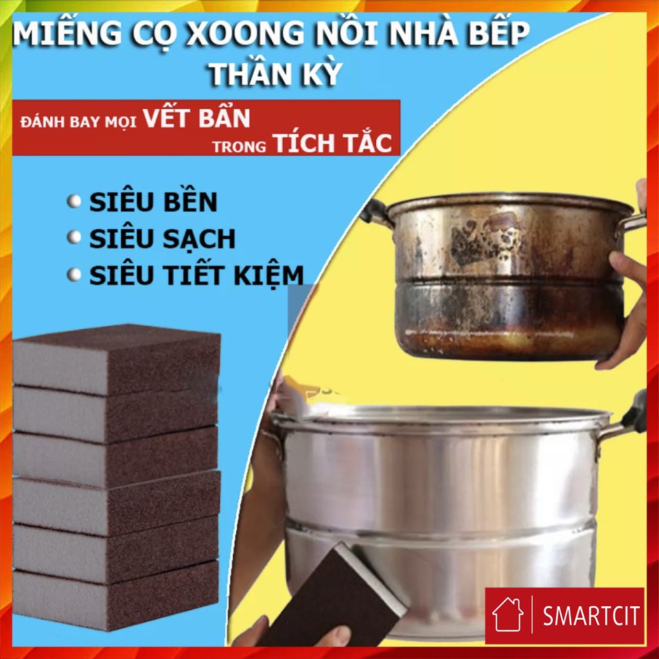 Cọ xoong nồi chảo nhà bếp bọt biển nano nhà bếp đa năng từ công nghệ mặt nhám siêu sạch tiện lợi T3B1