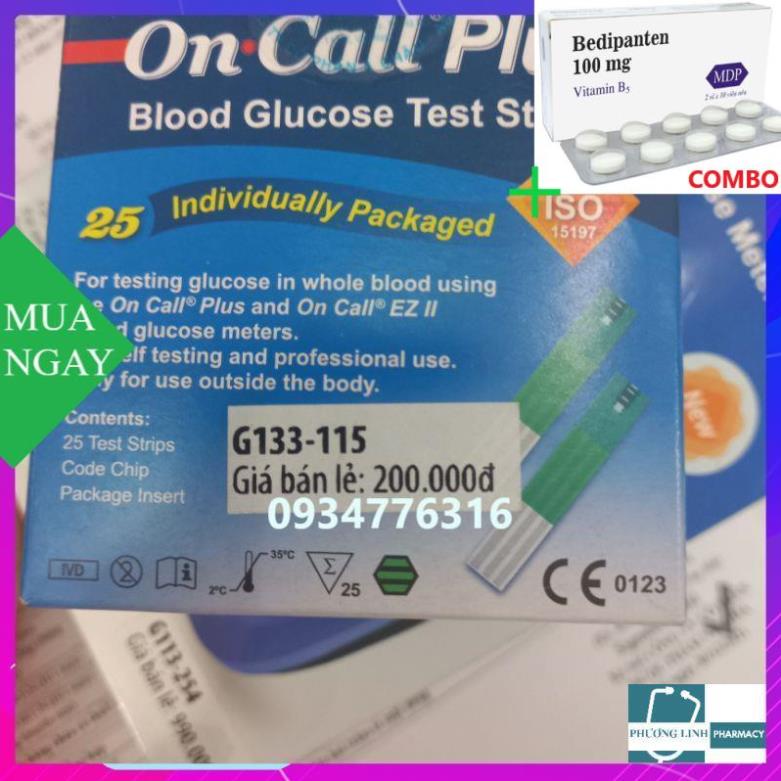 Combo Bedipanten 100mg +  Máy và que thử đường huyết On Call
