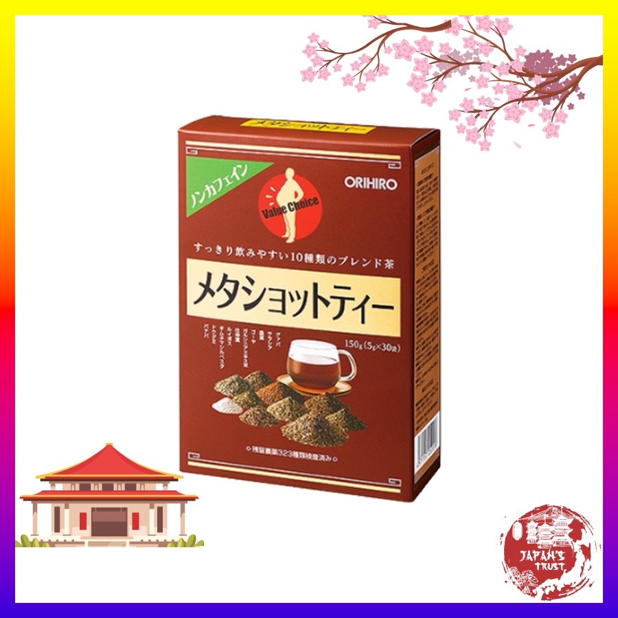 [Orihiro] Trà giảm mỡ bụng Meta Shot Tea Orihiro 30 gói - Giá tốt - Hàng chính hãng