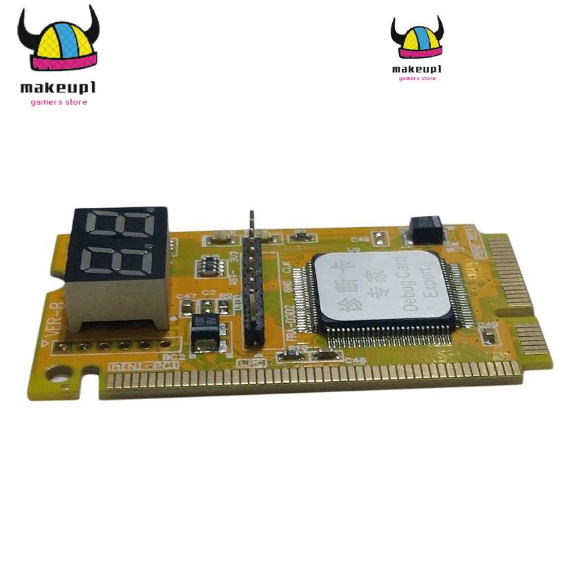 Card chuẩn đoán Mini PCI PCI-E lpc cho máy tính , laptop 3 trong 1，kim loại kích thước 5x3x1cm