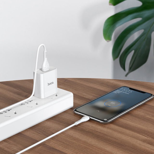 Bộ Củ Sạc Nhanh Hoco C81 Kèm Cáp ip/Micro USB/Type C-Bộ Cáp Sạc Nhanh 5V/2.1A-Bảo Hành 12T