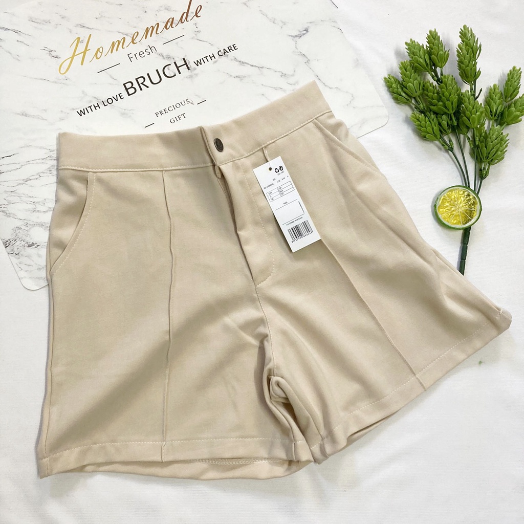 Quần đùi nữ từ 43-46kg - quần sọt short nữ vải kaki Lưng Cao - QU75