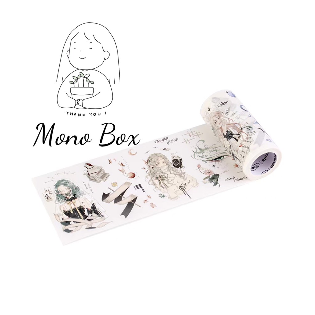 [Chiết] Washi tape nhân vật cô gái xinh đẹp Mono_box 00107